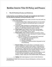 Thumbnail of Title IX Policy Doc