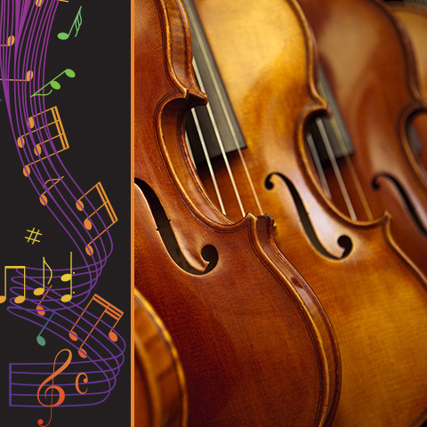 abstract image of string instruments