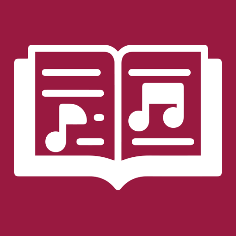 Icon of a book with musical notes