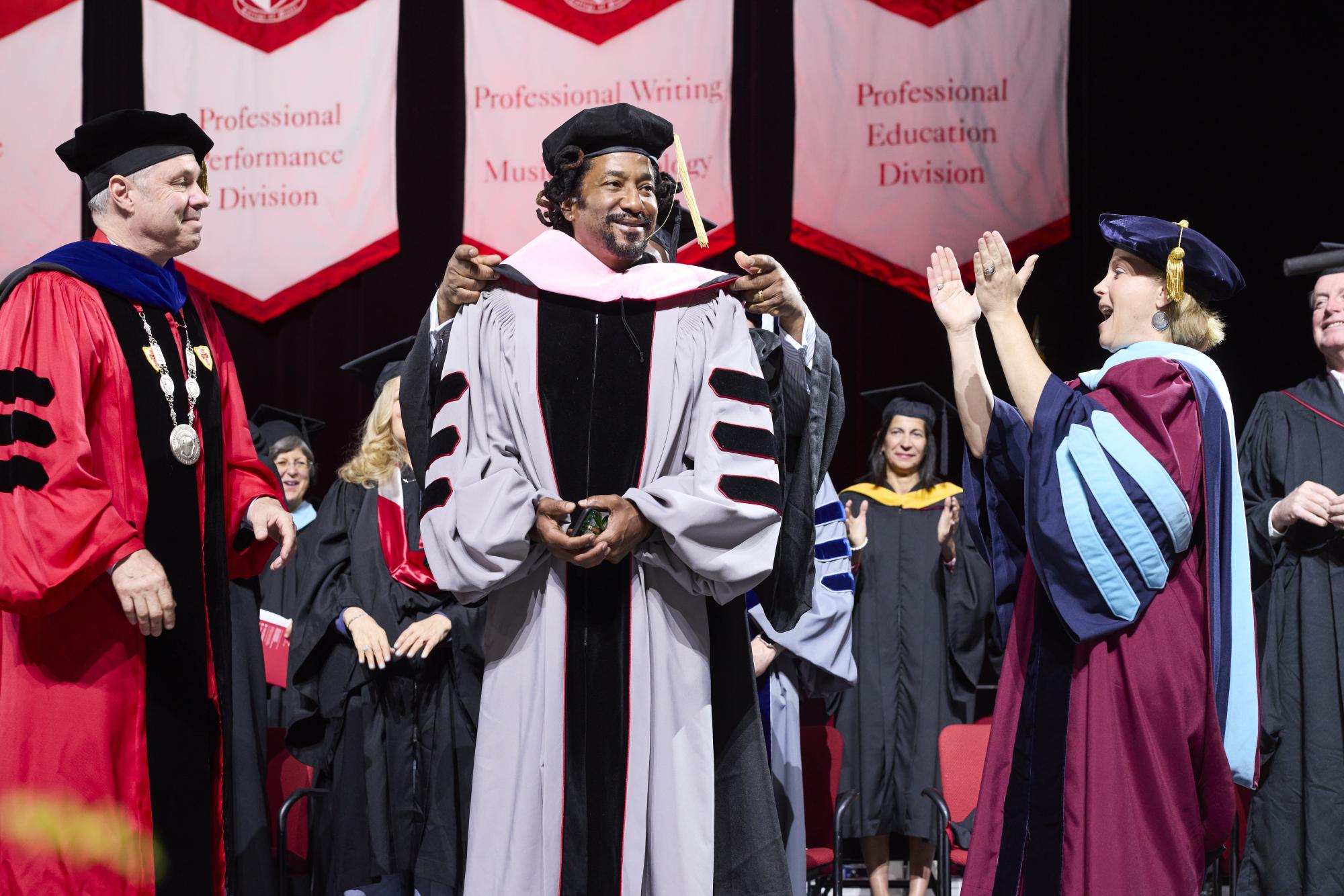 Q-Tip receives an honorary doctorate at Berklee's 2024 commencement ceremony