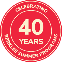 Red badge that reads "Celebrating 40 Years Berklee Summer Programs"