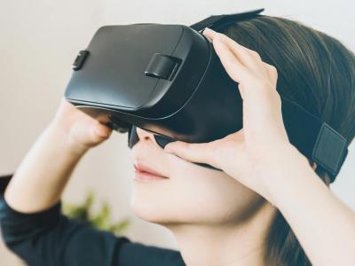 Person using a VR headset