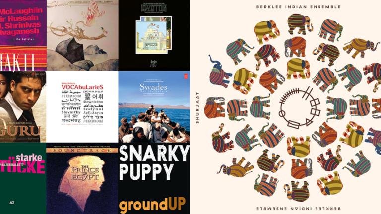 Cover art for the Berklee Indian Ensemble's 'Shuruaat' and other albums 
