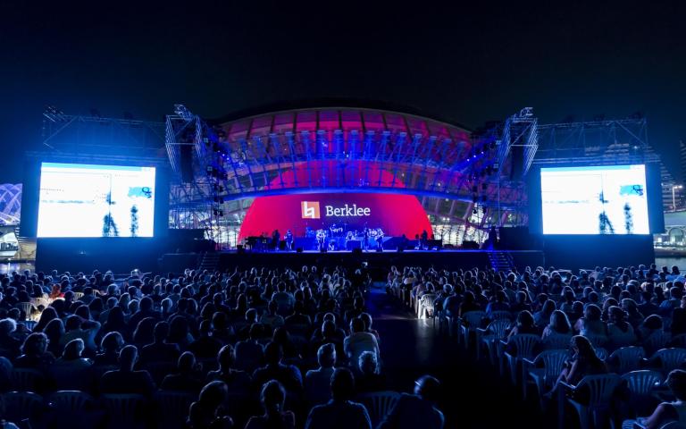 Students perform at Berklee Valencia’s commencement concert, La Nit de Berklee, in 2019