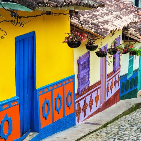 Colorful houses in Bogotá 