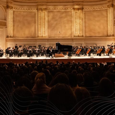 Boston Conservatory Orchestra students performing on Carnegie Hall