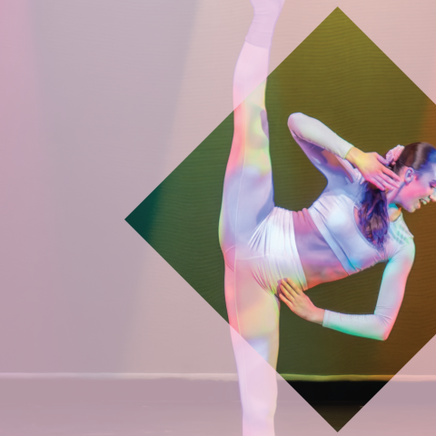 dancer with foot pointing up