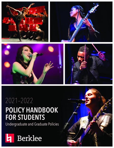 Cover of Berklee's 2021–2022 Policy Handbook for Students 