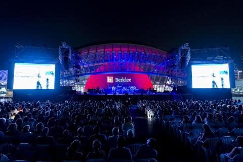 Students perform at Berklee Valencia’s commencement concert, La Nit de Berklee, in 2019
