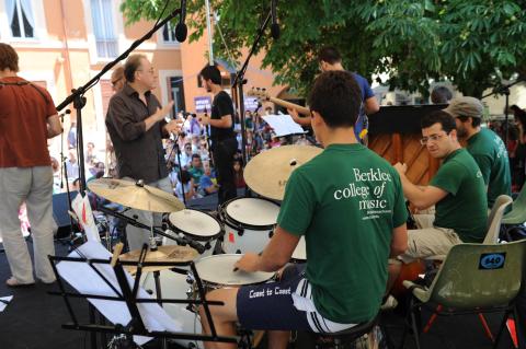 Students from Berklee at Umbria Jazz Clinics perform in Perugia, Italy 
