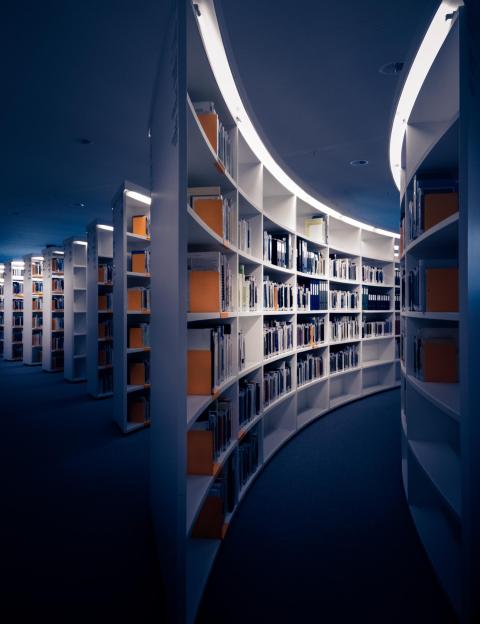 a photo of inside of a library