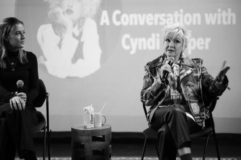 Cyndi Lauper speaks at Berklee NYC Career Expo headline event