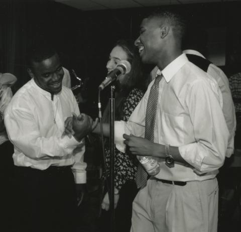 Student receives scholarship during 1996 summer program