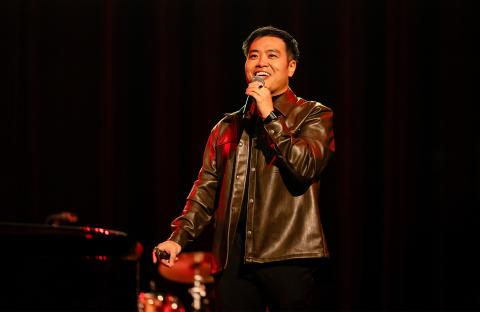 Andy Chau onstage at the Berklee Performance Center