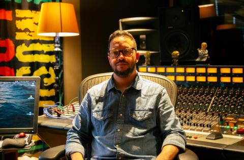 Diego Amorocho at the studio 