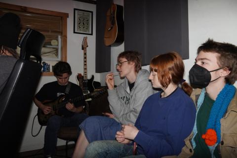 Bradley Fiske with Little Plastic Dinosaurs