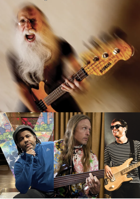 Lee Sklar and Bass Bash No.1 members, Victor Wooten, Steve Bailey and Joe Dart.