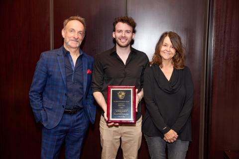 From left: Mychael Danna, Alan Catz, and Tracy McKnight in Boston, after Catz was presented with Berklee’s 2024 BMI Award.