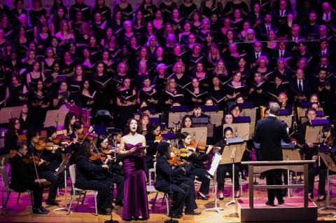 Soprano Nicole Di Pasquale (BM '26, MM '28, voice) performs “Stetit puella” from Carmina Burana.	