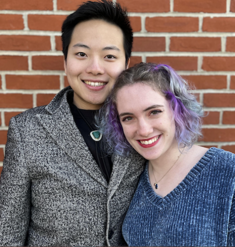Zhang and Dickinson during their time at Berklee