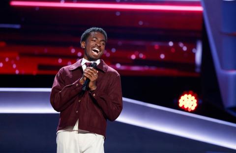 Marcus Ladden Jr performs on the Voice