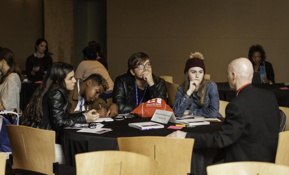 Students and administrators participate in a collaborative workshop at 2018 BCMN Summit.